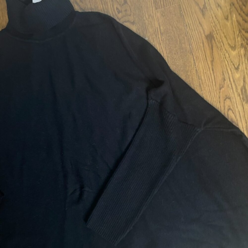 Joseph A. oversized sweater poncho turtleneck black XL - Picture 5 of 10